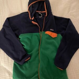 Patagonia Navy and Green Fleece Jacket